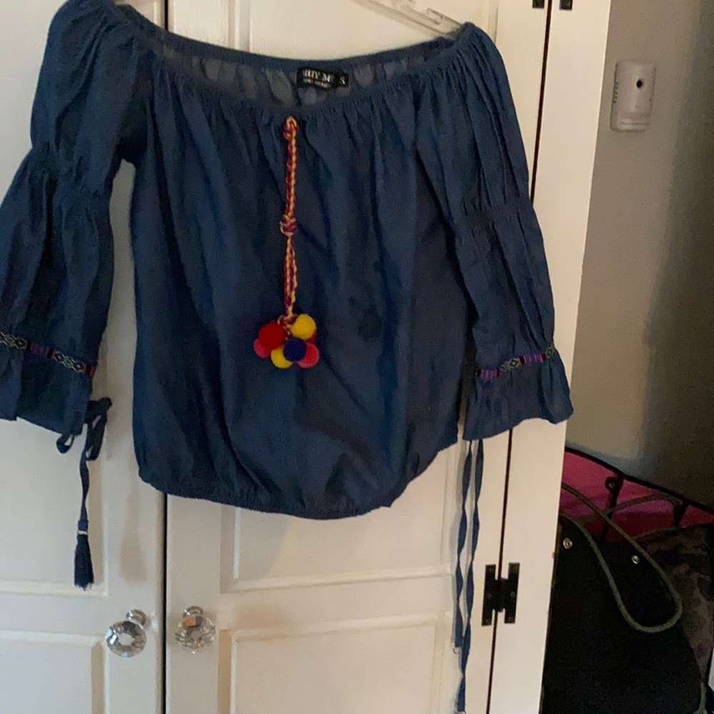 Off the shoulder fiesta shirt